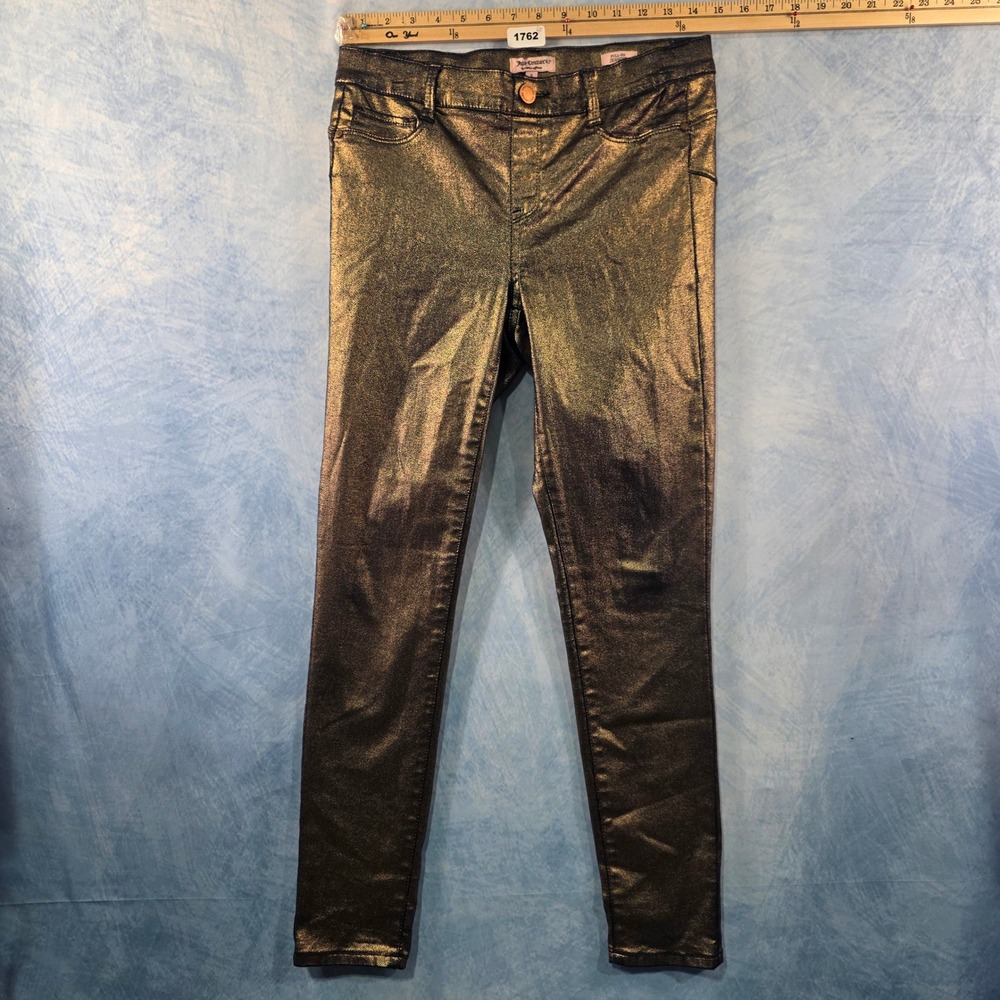 Juicy Couture Womens Metallic‎ Gold Pull On Jeggings Slim Fit Bronze Size 6